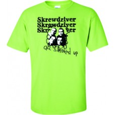 Skrewdriver  "All Skrewed Up" T-Shirt Lime Green
